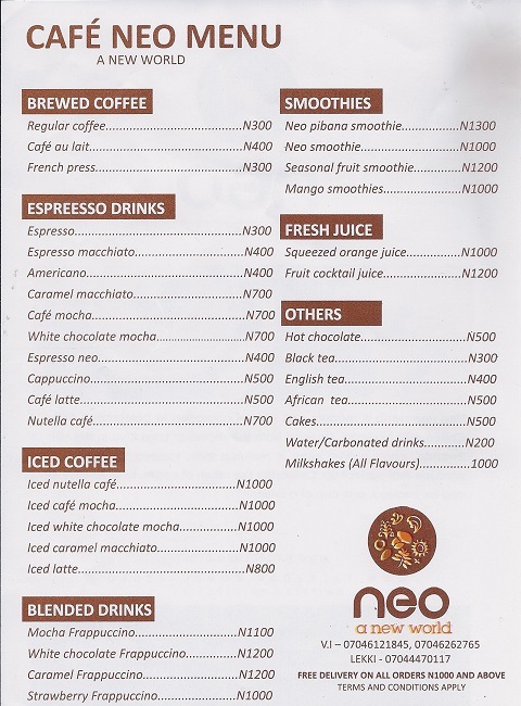 Cafe Neo (Lekki) - LGTNigeria